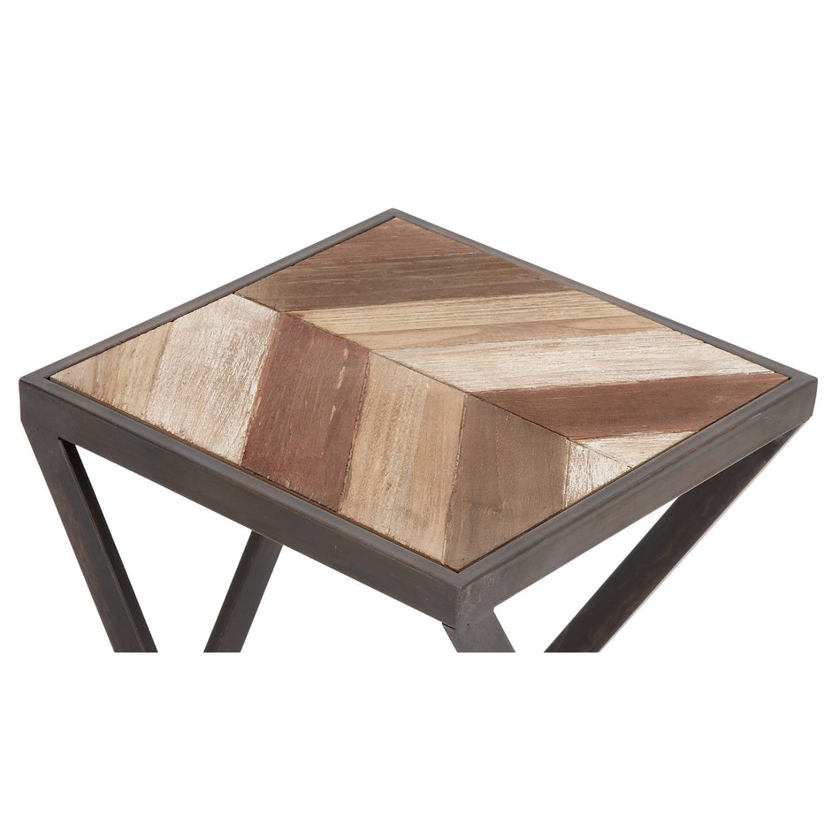 Studio 350 Metal Wood Table Set of 2, 19 inches, 23 inches high